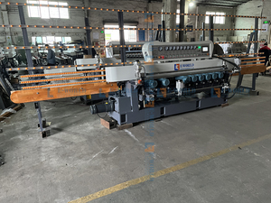 Máquina de Pulir Vidrio E-WORLD, para Bordes de Acero y Vidrio, de 3-25 mm de Espesor, Control PLC, Alta Precisión, 380V, Fácil de Operar - Product Image 3