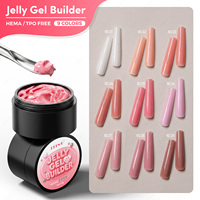 JTING Nouveau Design 9 Couleurs Gel Constructeur Effet Gelée Sans HEMA ni TPO Gel d'Extension d'Ongles Vernis à Ongles OEM Gel Constructeur Semi-Solide Thixotrope