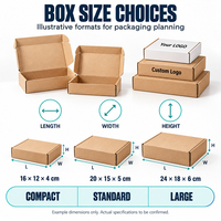 Boîtes d'expédition pliables en carton kraft imprimées sur mesure pour vêtements, chaussures et e-commerce