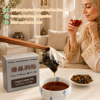Thé Liupao vieilli avec mélange de thé aux herbes et aux champignons Reishi en vrac OEM ODM
