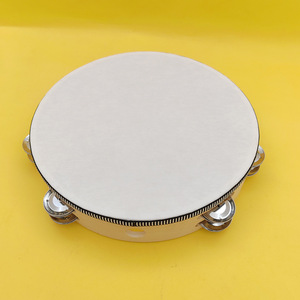 Wholesale Tambourine 8 Inch <b>Drum</b> Handheld Percussion Education Musical Dance Tambourine Jingles Double Row for Church Party - Product Image 4
