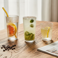 Nouvelle tasse en verre imprimée par un créateur de mode, pour la maison, pour la bière, le jus, les cocktails highball
