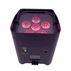 10ชิ้น6X18W rgbaw แบตเตอรี่6in1 UV ไร้สาย DMX WIFI LED uplight PAR สามารถให้แสงสว่างพร้อมเคสชาร์จไฟสำหรับงานแต่งงานบาร์ปาร์ตี้ - Product Image 1