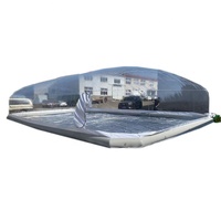 Couverture de piscine gonflable transparente en PVC avec conception étanche à l'air et imperméable pour une utilisation hivernale
