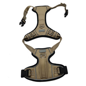 リーシュカラーの大きな犬のハーネスセットを備えた大型犬のためのノープル戦術トレーニング反射調節可能なペットハーネス - Product Image 4