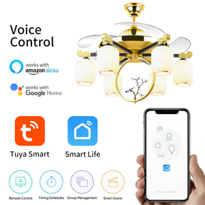 พัดลมเพดานพับเก็บได้สไตล์จีน Y259ขนาด42นิ้วพัดลมตกแต่งโคมไฟพัดลมเพดานห้องรับประทานอาหารพร้อมรีโมทควบคุม - Product Image 2