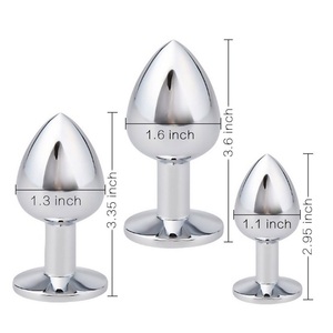 BDSM Juguetes sexuales para adultos Joya de metal inoxidable Dilatador anal Mujeres Fitness Crystal Jewelry Butt Set Anal Plug - Product Image 2