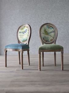Sedie da Pranzo in Rovere Massiccio Stile Europeo Moderno con Finitura Anticata, <span class=keywords><strong>Nuovo</strong></span> Design Cinese, Arredamento per Casa, Ristorante, Caffetteria e Tempo Libero - Product Image 3