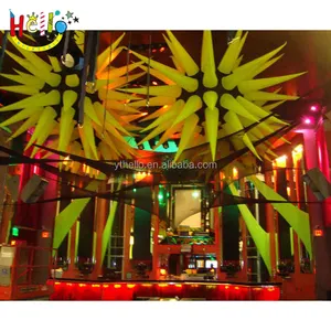 Aero Decoratieve Thema Party Event Opblaasbare Verlichting Ster Festival Podium Custom Reclame Inflatables Ster Met Led Licht