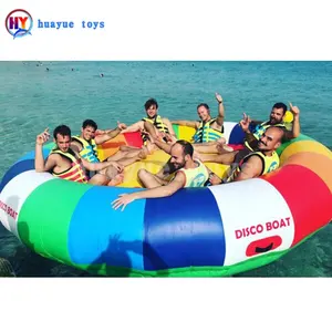 Bola de água inflável de tubo flexível, bola inflável de água para entretenimento aquático, rotação de água, disco, barco