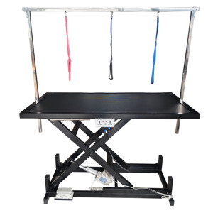 طاولة تجميل الحيوانات الأليفة الكهربائية المهنية الفاخرة 220 فولت من الفولاذ المقاوم للصدأ مع قفازات إزالة شعر الكلاب الآمنة والناعمة - Product Image 6