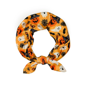 Fascia per capelli annodata di Halloween, fascia larga stampata con teschio, zucca, pipistrello e fantasma, accessorio elastico per capelli sportivi e yoga da donna - Product Image 6