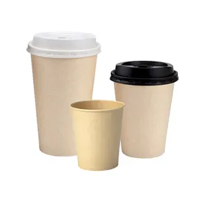 2023 Alibaba Venda Quente 12Oz/16Oz/20Oz Alta Qualidade, Copos De Café Descartáveis Copos De Café De Papel Copos De Papel De Café Com Tampa/