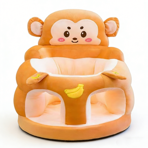 Asiento de aprendizaje para bebés con diseño de mono personalizado, sofá de peluche para bebés con forma de mono, silla de apoyo para sentarse para bebés, asiento de peluche para bebés con forma de mono - Product Image 3
