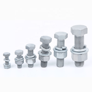 Thép đầy đủ ren hình lục giác bu lông M8 M16 kẽm mạ ốc vít ANSI lớp 4.8 5/8 "Hex bu lông - Product Image 4