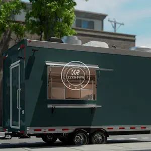 2024 Concession Food Trailer For Cooking Equipment Ice Cream Hamburger Candy Waffle Mobile Food Cart Food Truck