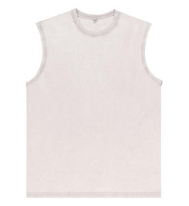 Chemise <span class=keywords><strong>sans</strong></span> manches pour homme en coton 230G avec logo personnalisé, coupe ample, vêtements décontractés d'été, débardeur pour homme - Product Image 6