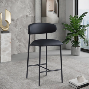 Tabouret <span class=keywords><strong>de</strong></span> bar en cuir <span class=keywords><strong>de</strong></span> hauteur comptoir élégance contemporaine avec dossier confortable pour îlots <span class=keywords><strong>de</strong></span> cuisine Home Bar - Product Image 6