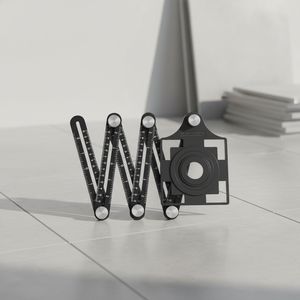 Regla de medición multiángulo de aleación de aluminio de seis pliegues PMS, regla de posicionamiento plegable de aluminio, localizador de agujeros de azulejos, ángulo Universal - Product Image 4