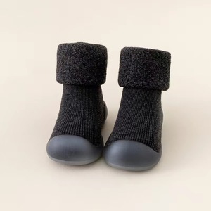 Chaussettes de Sol Chaudes en Coton Doux au Toucher, Doublées <span class=keywords><strong>Polaire</strong></span> Épaissie, Antidérapantes, Montantes, pour Garçons, Chaussures de Marche pour Bébé Automne Hiver - Product Image 6