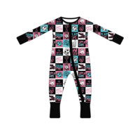 Pakaian Tidur Bayi Grosir Motif Hiu, Baju Anak Laki-laki Bayi Lengan Panjang Resleting Depan Tanpa Kaki, Pakaian Rumah Sehari-hari