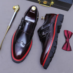 Zapatos Formales de Diseño de Lujo para Hombre, con Punta Cuadrada, Transpirables, Antideslizantes, con Cordones, de Cuero, para Negocios y Bodas - Product Image 3