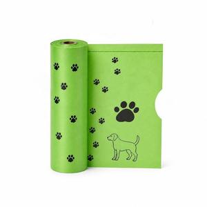 Bolsas para excrementos de mascotas sostenibles al por mayor de fábrica, mezcla de almidón de maíz, aroma a lavanda, fuerte control de olores - Product Image 1