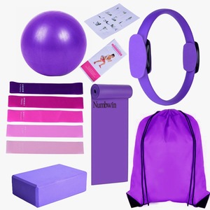 Kit d'accessoires de <span class=keywords><strong>Pilates</strong></span> de haute qualité : Bande de résistance, ballon de yoga, cercle magique, anneau de <span class=keywords><strong>Pilates</strong></span> – Ensemble de yoga - Product Image 1