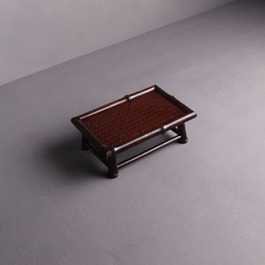 <b>Bamboo</b> Dining <b>Table</b> Rectangle Handmade Asian Style Wood Top <b>Bamboo</b> Legs - Product Image 3