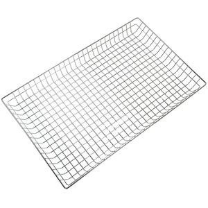 Grille de refroidissement en fil métallique pour boulangerie, 65,8 x 41,1 x 5 cm, rectangulaire, en métal, pour la présentation du pain, des pâtisseries et des beignets - Product Image 2