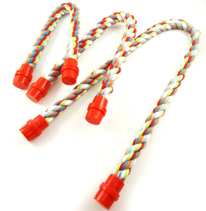 ที่มีสีสันนกแก้วคอนของเล่นเชือกฝ้ายยืนเสาซึ่งสามารถงอได้อย่างอิสระและคงที่ในกรงนก - Product Image 1