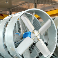 Ventilateur axial résistant aux hautes températures à entraînement direct pour système d'alimentation en air de combustion de four à fusion de verre