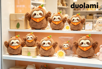 Boneka Sloth Kartun Kustom, Boneka Sloth Lucu untuk Souvenir, OEM ODM Boneka Kustom