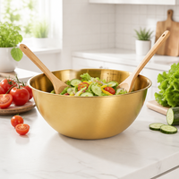 Bol de cuisson en acier inoxydable style coréen, le plus vendu en liquidation, pour la préparation de nouilles, salades, fruits, plats froids et pâtisseries – Design moderne