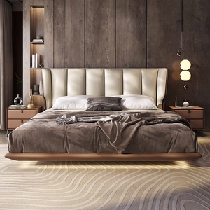 Base de <span class=keywords><strong>Cama</strong></span> Moderna de Lujo de Alta Gama, Tapizada y Suave, Tamaño King, Base de <span class=keywords><strong>Cama</strong></span> Flotante <span class=keywords><strong>Suspendida</strong></span>, Ligera, Estilo Hotel, en Venta - Product Image 1