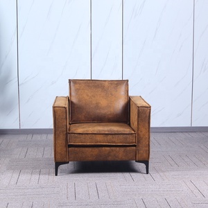 Einsitzer-Leders ofa im nordischen Stil Bequemer Ess-und Hotel-Liegestuhl Hergestellt von Factory - Product Image 2