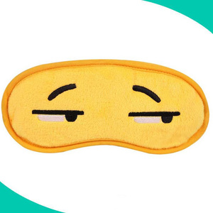 OEM all'ingrosso personalizzabile <span class=keywords><strong>100</strong></span>% poliestere sonno peluche <span class=keywords><strong>emoji</strong></span> maschera per gli occhi - Product Image 2