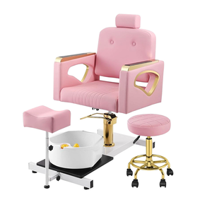 Nouveau modèle de fauteuil de coiffure, fauteuil de pédicure, fauteuil de bain de pieds, fauteuil de massage des pieds rotatif réglable, canapé multifonctionnel pour le bain de pieds - Product Image 1