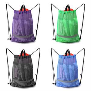Wholesale Custom Logo Size Travel <b>Drawstring</b> Sport Polyester Foldable <b>Backpack</b> Shoes Shopping Bags Storage Clothes - Product Image 6