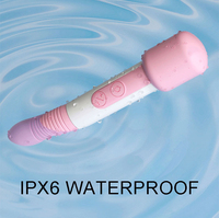 Nieuwe design APP-gestuurde siliconen vibrator met 9 frequenties, dubbele puntvibratie, USB-opladen, pen-vormig.