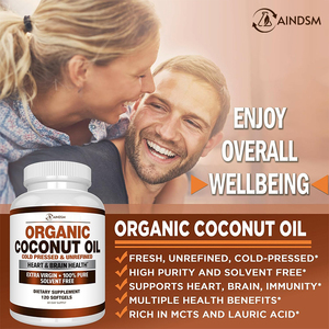 Cápsulas de Aceite de Coco Virgen Orgánico de Marca Privada, Apoyan la Salud Intestinal y Mejoran la Inmunidad para Adultos, No Apto para Mujeres Embarazadas - Product Image 5