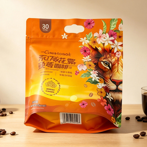 Bolsa de Mylar con cierre hermético y orificio para colgar, personalizada al por mayor, de alta barrera contra la humedad, para almacenamiento de café en grano. - Product Image 2