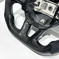 Produit personnalisé : Volant de voiture en fibre de carbone véritable noir brillant adapté à Dodge Challenger, Charger, Hellcat, SRT, JEEP