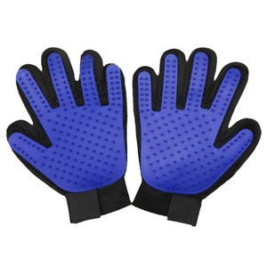 Gant de toilettage pour animaux Xinmeilong, en caoutchouc bleu, pour chats et chiens, élimination des poils, massage - Product Image 2