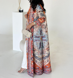 มิยาเกะ โอเพ่น อบายะ 2025 ชุดคลุมยาวทรงโค้ทจีบพลีทขนาดใหญ่ สไตล์เรียบร้อยสำหรับผู้หญิง ชุดคลุมมุสลิมลำลองแบบหรูหราสำหรับสุภาพสตรีรูปร่างสูง - Product Image 3