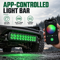 Barre lumineuse LED à double rangée sans vis HSSH brevetée, 6-50 pouces, 60W-500W, faisceau combiné, éclairage tout-terrain pour camion, SUV, 4x4