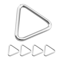 Anneau triangulaire soudé en acier inoxydable 316 pour sangles, chaînes et cordes