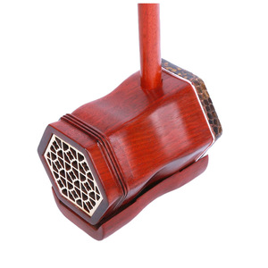 Strumento Musicale Nazionale Myanmar, Erhu in Mogano, Prodotto in Cina, per Pratica e Regalo, con Intaglio Esagonale e Decorazione in Osso - Product Image 4