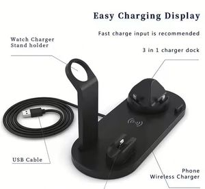 Universal 15W Dock Charger 6 in 1 Fast Charging Stand Wireless Charger Station for Mobile Phone Earphone IWatch - Product Image 2