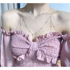 Mode plage corps bijoux Sexy poitrine Bikini ventre chaîne pour femmes croix poitrine taille chaînes femme corps costume fille - Product Image 2